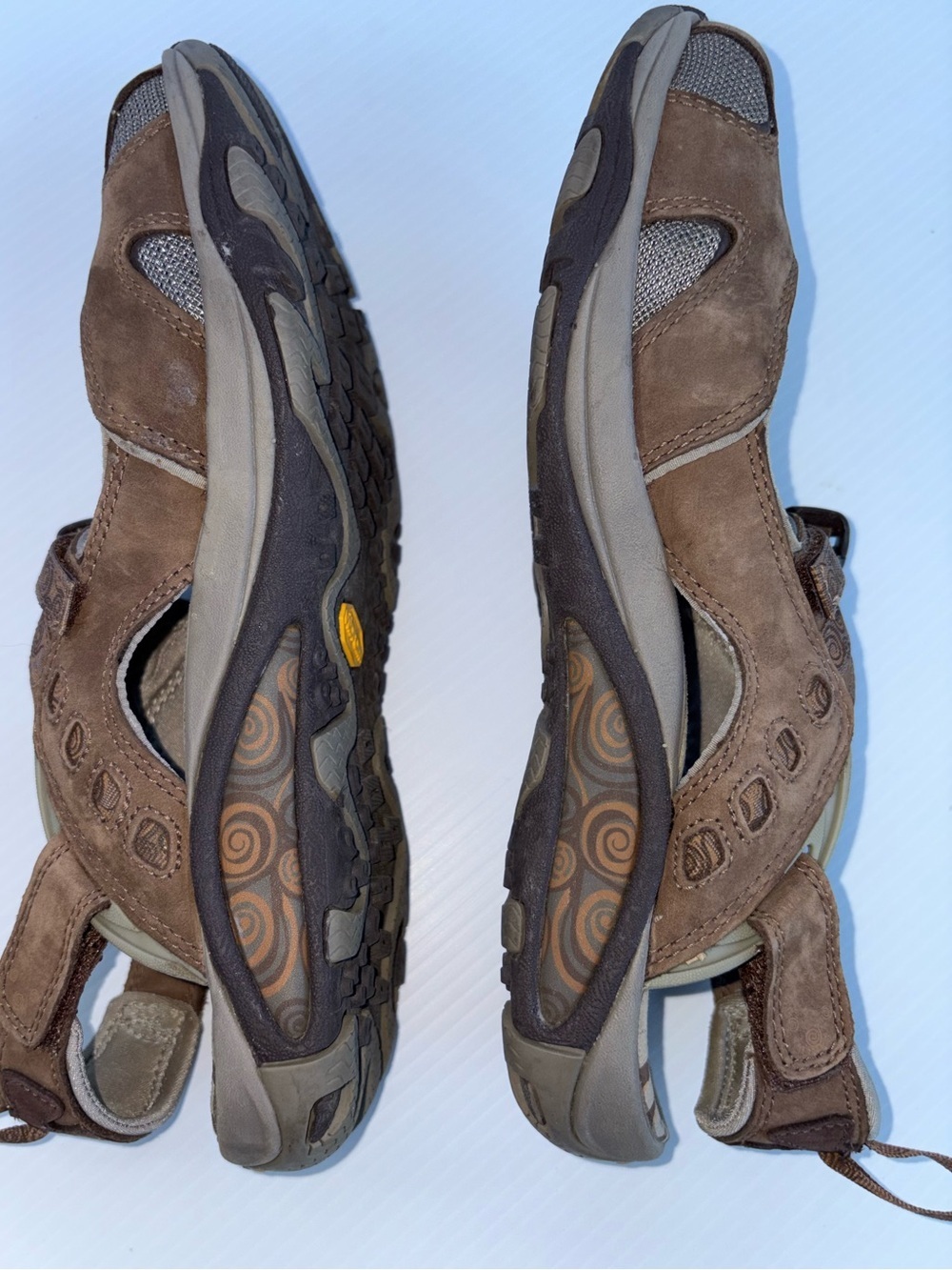 Merrell Brown Leather Mary Jane Sandals - Picture 2 of 9